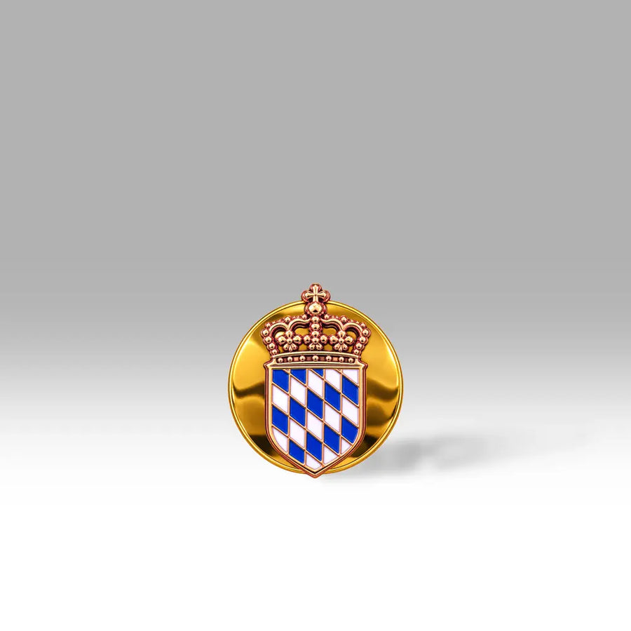 Wappen mit angeprägter Krone 6x10 mm