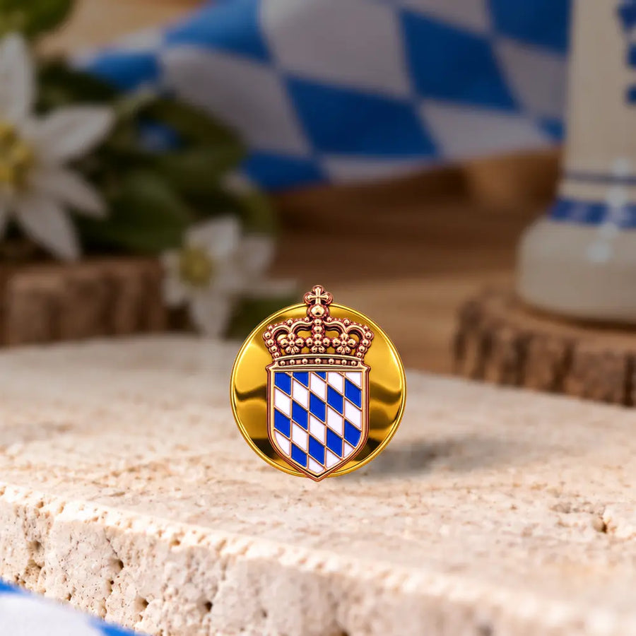 Wappen mit angeprägter Krone 6x10 mm